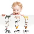 thumbnail image 3 of 12 Pieces Realistic Animal Figures Figurines plastic, smooth, and for Collection Party Supplies Farm Animals, 3 of 9