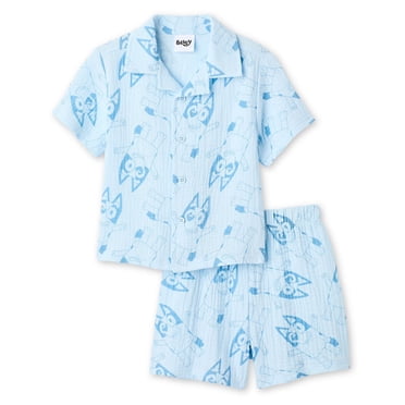 Ensemble tissé 2 pièces Bluey pour petits garçons