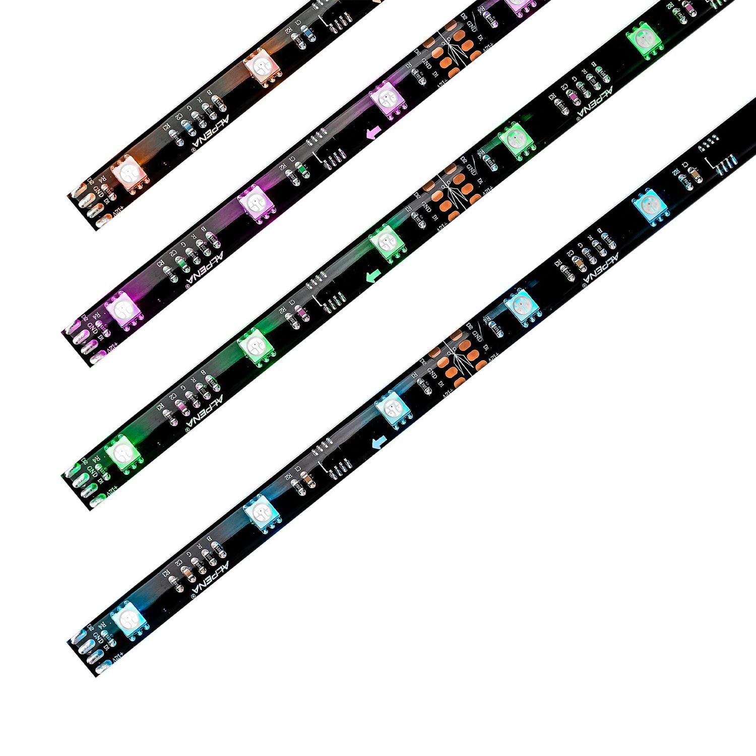 Trousse de bandes lumineuses à DEL arc-en-ciel Floglo de 112 po pour soubassement de voiture d’Alpena