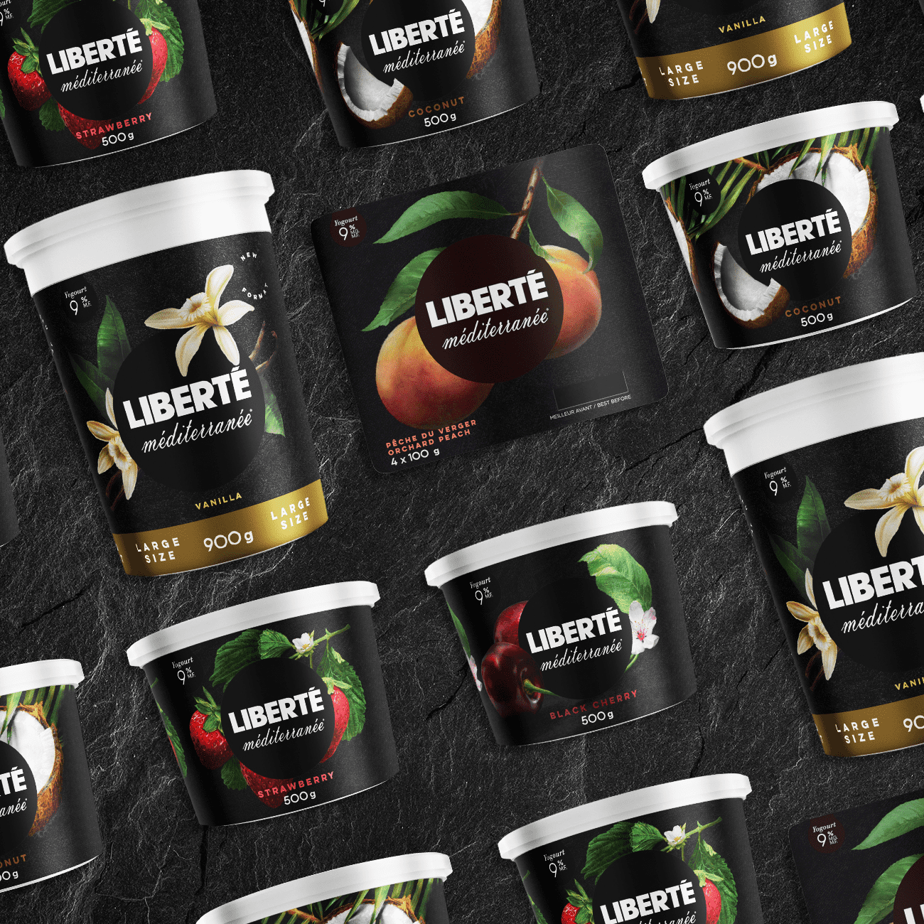 Liberté Méditerranée 9% Yogurt, Blackberry, 500g