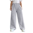 thumbnail image 1 of Girls Slim Velvet Pants - Winter Warmth with Elastic Waist and Side Pockets, 1 of 8