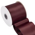 thumbnail image 1 of Joycrosso Burgundy Ribbon 4 Inch Wide Thick Fabric Ribbon, 50 Yards Double Faced Satin for Chair Sash Bows Making Bouquet Sewing Christmas Decoration, 1 of 7