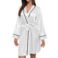 thumbnail image 1 of Pyjamas en Imitation Soie pour Femmes, Simples et Confortables pour le Bain, 1 of 3