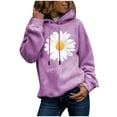 thumbnail image 1 of XZNGL Autumn Winter Ladies Long-Sleeved Pullover Print Round Neck Hooded Sweatshirt, 1 of 9
