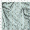 thumbnail image 4 of Soimoi Green Moss Georgette Fabric Bear & Rabbit Animal Print Sewing Fabric Yard 44 Inch Wide, 4 of 6