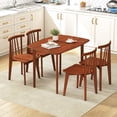 thumbnail image 4 of Gymax 43'' Rectangular Wooden Dining Table for 2-4 People w/Rubber Wood Legs, 4 of 10