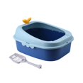 thumbnail image 2 of Bac à Litière pour Chaton à Dessus Ouvert, Bac à Litière Durable pour Chat, Bac à Litière pour Chaton Bleu G, 2 of 9