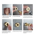 thumbnail image 3 of Langgg Bathroom all copper small hook, single hook, brushed gold clothes hook, non perforated clothes hook, solid brass single stick hook [electroplated with screws], 3 of 8