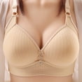 thumbnail image 4 of B91xZ Cotton Stretch Extreme Comfort Bra Plus Size Full Coverage Underwire Unlined Minimizer Lace Bra,Beige 44, 4 of 4