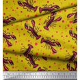 thumbnail image 3 of Soimoi Coton Tissu Imprimé Océan Point & Homard par la Cour 42 Pouces de Large, 3 of 3