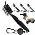 thumbnail image 3 of Baohd Stainless Steel Golf Club Brush Ergonomic Handheld Replacement Solid Color Shoe Brushes Cleaning Tool Accessories Red Lidless 1Set, 3 of 6
