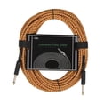 thumbnail image 2 of 10m Guitar Cable Wire Cord Audio Braided Shielded Cables Cable Noise Reduction Line Color Braided Shielded Cables Guitar Amplifier Accessories Orange, 2 of 6