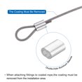thumbnail image 4 of Uxcell 16Ft Wire Rope 304 Stainless Steel Cable 1/24" 2Pcs Sleeve White, 4 of 7