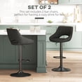 thumbnail image 4 of HOMCOM Bar Stools Set of 2 Swivel Adjustable Counter Height Barstools, 4 of 10