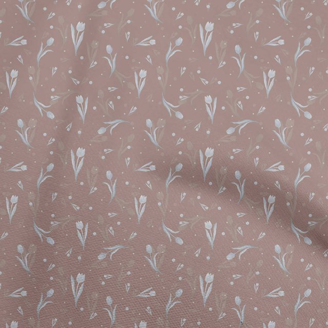 oneOone Silk Tabby Light Brown Fabric Florals Craft Projects Decor Fabric Printed By The Yard 42 Inch Wide