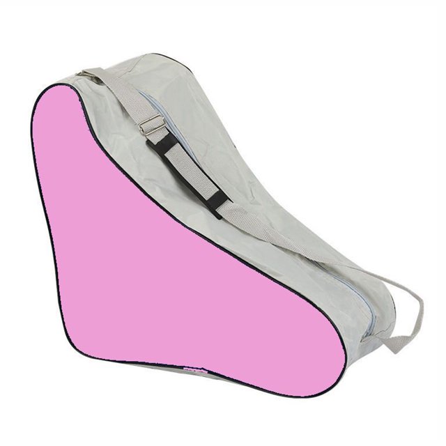 Breathable Roller Skate Bag Storage Pouch Adjustable Hook Staking roller skating bag adopts Holder Large Capacity Shoulder Strap Carry Case Pink