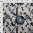 thumbnail image 3 of oneOone Cotton Silk Royal Blue Fabric Abstract Texture Craft Projects Decor Fabric Printed By The Yard 42 Inch Wide, 3 of 4