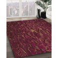 thumbnail image 3 of Ahgly Company Tapis d'Intérieur Rectangulaire Transitionnel Rouge Brique Feu Lavable à la Machine, 5 Pieds x 7 Pieds, 3 of 7