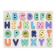 EGNMCR Number And English Building Block Puzzle Baby Wooden Toy Children's Enlightenment Kindergarten Early Education Puzzle Wooden puzzle