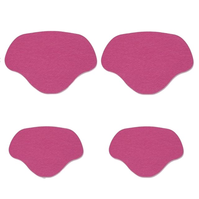 16 Pieces Microfiber Shoes Heal Repair Patch Professional Self-adhesive Solid Color Sneaker Repairing Plate Tap Accessories Rose Red