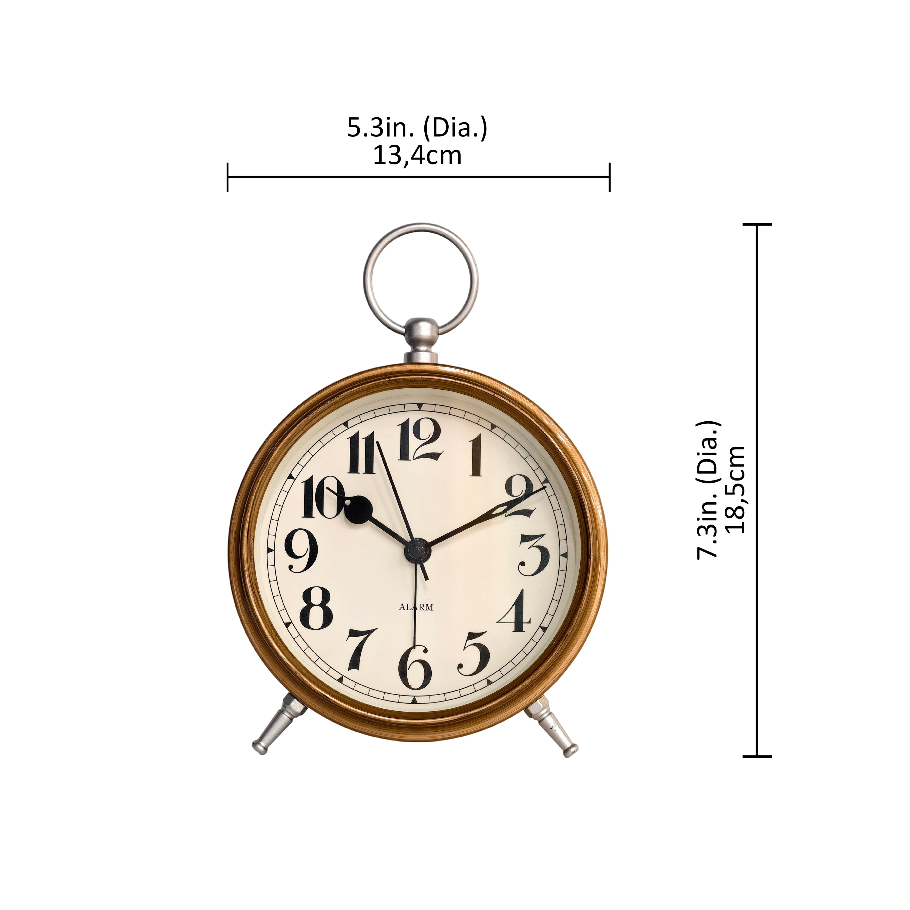 MONTRE DE GOUSSET CUIVRÉE EN HORLOGE DE TABLE
