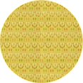 thumbnail image 1 of Ahgly Company Tapis Rond Lavable en Machine Intérieur Transitionnel Jaune Banane, 4 Pieds Rond, 1 of 7