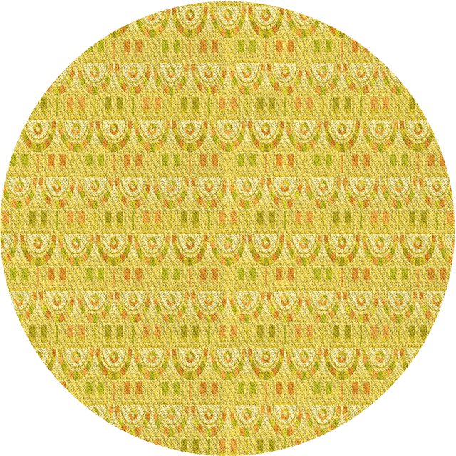 Ahgly Company Tapis Rond Lavable en Machine Intérieur Transitionnel Jaune Banane, 4 Pieds Rond