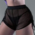 thumbnail image 2 of 2025 Wrap Mesh Women Beach Women Bikini Set Bikini Wraps Ruffle Shorts Plus Size Bikini for Women Cover Up Ups Pants Cover Up Cover Drawstring Sling Bikini Beach Side for Swimwear Bikinis, 2 of 7