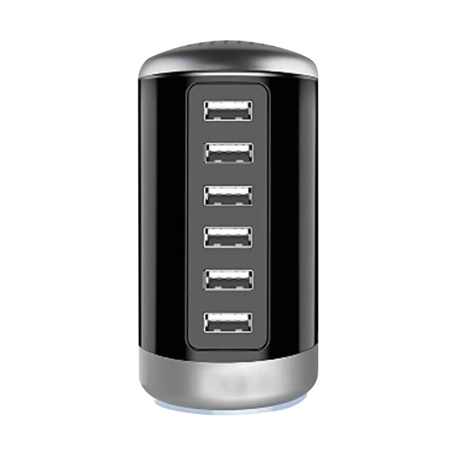Lksixu 6 USB Smart Fast Charger 6A Multi-port USB Cylindrical Charger,applicable To Android And IOS Mobile Phones, MP3/MP4, Cameras, Tablets,etc. Fast Charging Socket fast charging socket Electronics