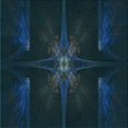 thumbnail image 1 of Ahgly Company Machine Washable Indoor Square Transitional Blue Jay Blue Area Rugs, 6' Square, 1 of 7