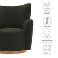 thumbnail image 2 of Modway Montrose Wingback Sherpa Swivel Accent Chair, Fern Walnut, 2 of 9