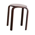 thumbnail image 2 of Lipstore Solid Wood Round Stool, Stackable Stool, Modern and Practical, Wooden Stool for Walnut, 2 of 8