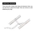thumbnail image 4 of 10Set Ribbon Crimp Clamp Ends Lobster Claw Clasps & Chain 40mm Silver White for DIY, 4 of 7