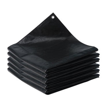 Kyusrd Aubaines d'Été pour Patios Extérieurs!Bâche en Plastique PE Renforcée Imperméable et anti-UV Bleue et Orange à Double Couche pour Camions, Auvents, Bâche Imperméable, Tissu Enduit PVC Robuste