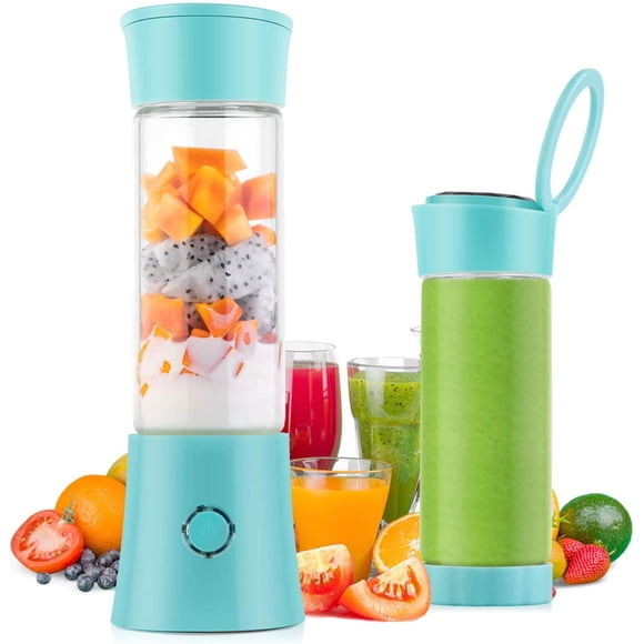Mini Blender With 6 Sharp Blades Made of Stainless Steel, 480ml Glass Mini Blender for Smoothies, Milkshake, Home, Office, Travel, Sport