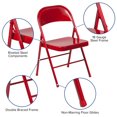 thumbnail image 2 of HERCULES Series Double Braced Red Metal Folding Chair, 2 of 9
