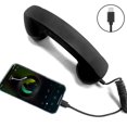 thumbnail image 1 of Lttoisl Combiné Téléphonique Rétro Universel, Combiné Filaire Type C et 3,5 mm pour Téléphone Fixe et Mobile, Fonction Bluetooth pour Appels Vidéo, Audio Haute Fidélité, Fini Noir Mat, 1 of 8