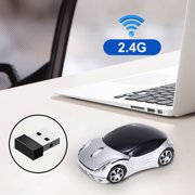 EGNMCR Mouse, Gaming Mouse 2.4GHz 1200DPI Car-Shape Wireless Optical Mouse USB Scroll Mice For PC Tablet Laptop Computer Wireless mous