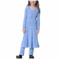 thumbnail image 1 of XZNGL Long Sleeve Maxi Dress Muslim Long Dress Medium Big Girls Long Sleeve V Neck Colorblock Dress Maxi Dress Long Sleeve Long Sleeve Wedding Dress Long Sleeve Formal Dress, 1 of 6
