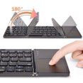 thumbnail image 1 of Amdohai Foldable Bluetooth Keyboard with Touchpad Compatible with iOS/Mac OS - Multi Device Rechargeable Wireless Keyboard with Trackpad for iMac, iPad, iPad Pro, iPad Air, iPad Mini, iPhone, 1 of 9