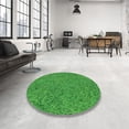 thumbnail image 4 of Ahgly Company Tapis de Zone Rond Vert Transitionnel pour Intérieur Lavable à la Machine, 3 Pieds Rond, 4 of 7