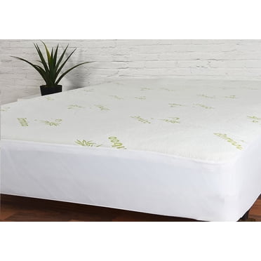 Nola Home Protège-Matelas Imperméable en Bambou, Housse de Matelas Hypoallergénique et Respirante avec Côtés Élastiques pour Agripper sous le Matelas, Simple