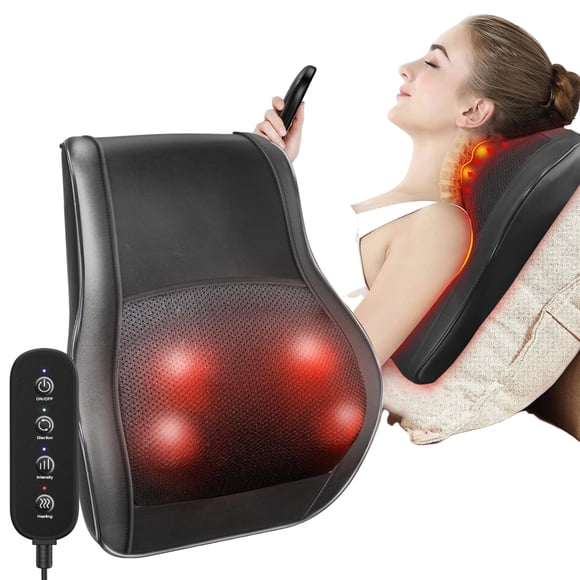 Ikristin Shiatsu Back Massager with heat, Deep Tissue for Neck, Shoulders & Back, 3 Massager Modes & 2 Heating Levels, 3D Kneading Massage for Body Relax, Massage Gifts for Mom, Dad, Women