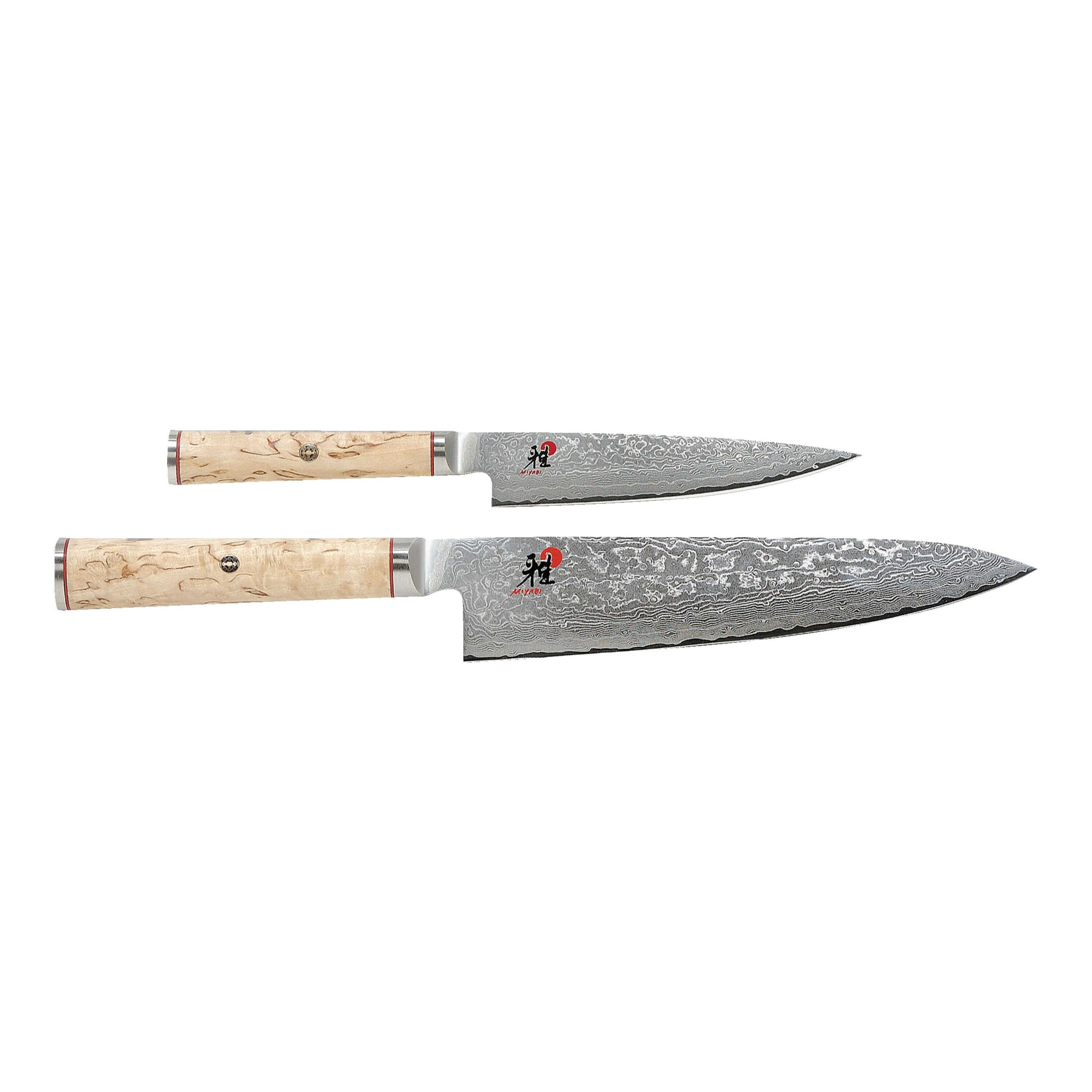 MIYABI 5000 MCD 2 Piece Knife Set, Brown