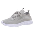 thumbnail image 1 of Kcodviy Spring and Summer Women Sneaker Wedges Shoes for Women Size 12 Sports Shoes Flat Bottom Sneaker Boots for Women Size 11 Lightweight Flying Woven Mesh Breathable Comfortable Solid Color Lace, 1 of 9