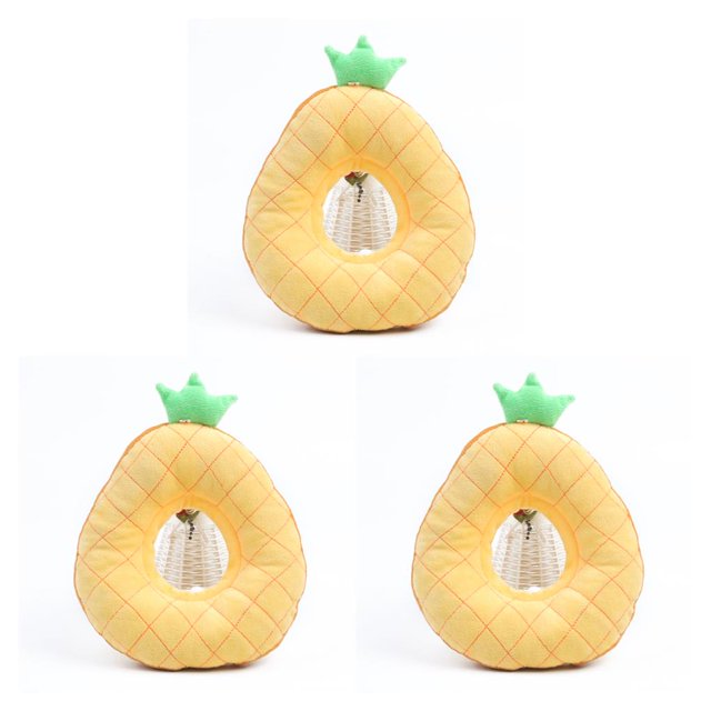 QualitChoice Cat Neck Cone Puppy Accessories Elizabethan Collars Adjustable Dogs Collar Breathable Surgery Kitten Cones Pineapple Pattern L 3Set