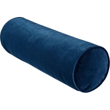 Chenille Bolster Pillow, 20x7 in, Navy