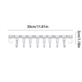 thumbnail image 3 of Door Hooks for Hanging Towels and Kitchenware Behind Door Sliding Rail Organizer White Plastic 30 cm x 3 cm, 3 of 8