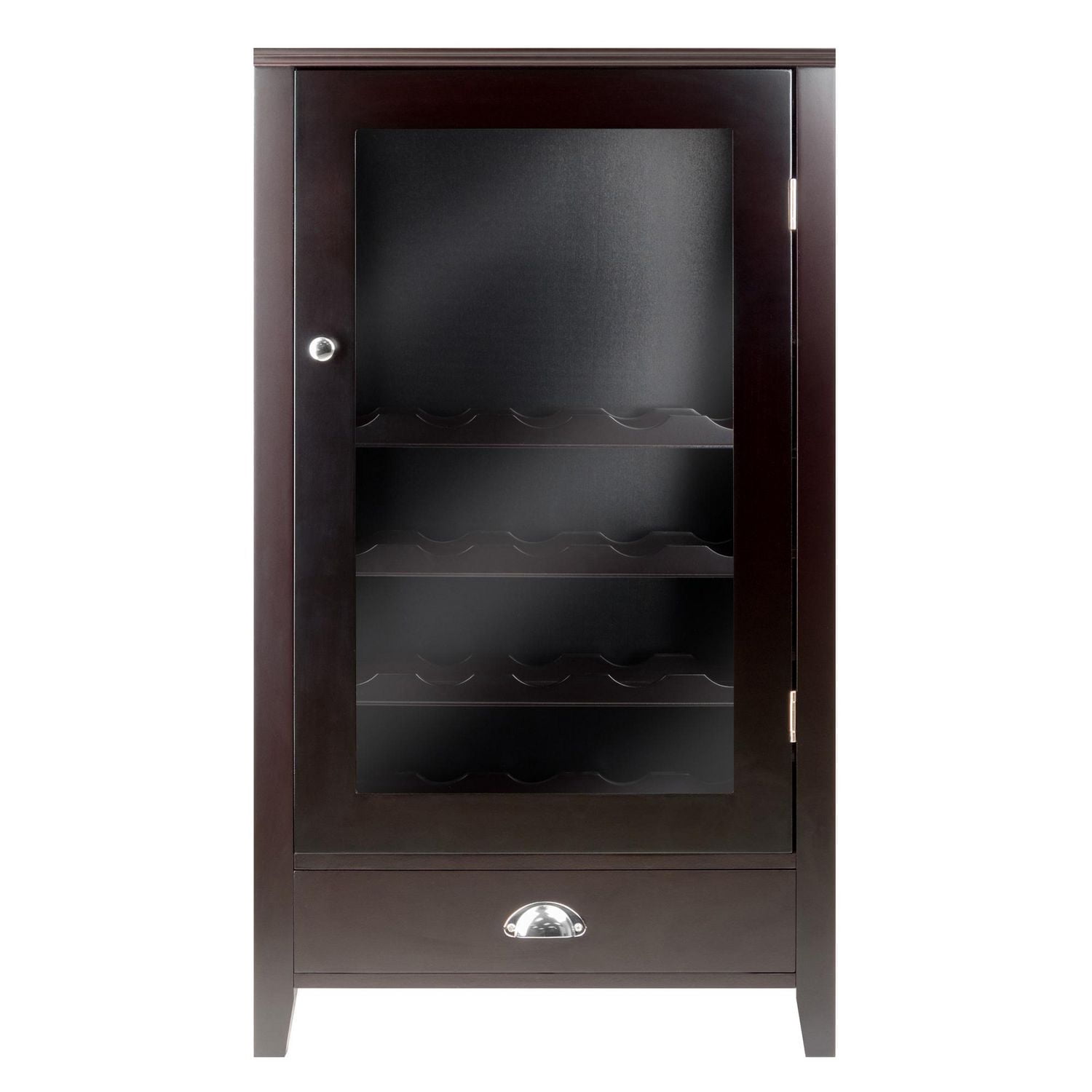 Winsome Bordeaux Wine Cabinet 20-Bottle Shelf Modular in Espresso Finish - 92416