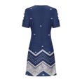 thumbnail image 5 of EGNMCR Robes de Vacances pour Femmes Robe Décontractée Amincissante à Manches Courtes Imprimées Épaules Dénudées, 5 of 5